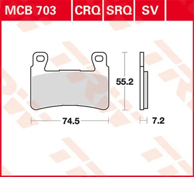 Obrázek produktu pro TRW Brzdová destička Trw Carbon Mcb 703 Crq