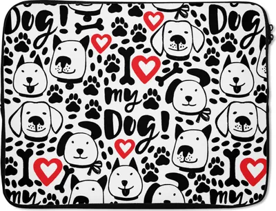 Produktbild von MuchoWow® Laptop Hülle 15 Zoll Muster - Hund - Zitat - Jungen - Mädchen - Kinder - Kinder Laptoptasche - Laptoptasche - Sleeve - Rundum-Schutz