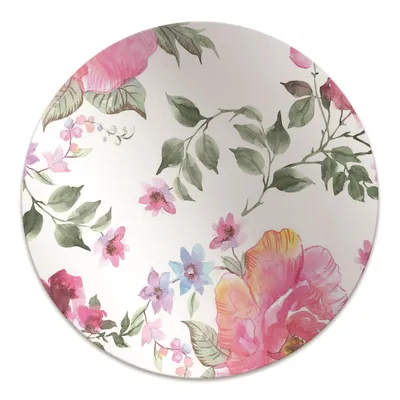 Produktbild von Rundmatte - Stuhlunterlage Bürostuhlunterlage - Rund Ø 100 cm - Bodenmatte - Fußmatte - Aquarellrosen