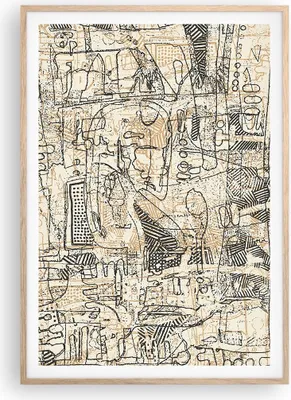 Produktbild von Gerahmtes Poster - Rahmen in heller Eiche - Graffiti Kritzeleien Zeichnen - 70x100 cm - Wand Bild - Wanddeko - Wandbilder - Kunstposter - Wandposter - Bilderrahmen - Bilder - P2NPA70x100-5047