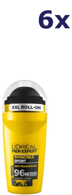 Produktbild von 6x L'Oreal Men Expert Invincible Sport Deodorant Roller 50 ml