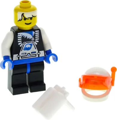Produktbild von 1x Lego Minifigur Space Ice Planet Mann Lufttank weiß Helm Visier 6983 sp018