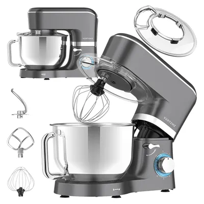 Produktbild von VERTENZ Cosmiq 40 | Planeet Chef Küchenmaschine, Planeten-Küchenmaschine 5,5-Liter-Edelstahlschüssel | Silber