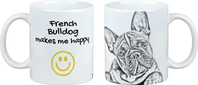 Immagine prodotto di Bulldog francese - Tazza con cane, tazza allegra per gli amanti dei cani, regalo personalizzato del marchio Art-Dog