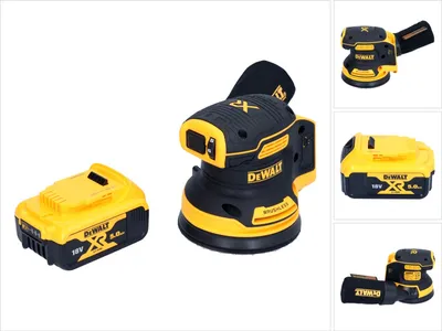 Immagine prodotto di Levigatrice rotorbitale a batteria DeWalt DCW 210 N 18 V 125 mm brushless + 1x batteria ricaricabile 5,0 Ah - senza caricabatterie
