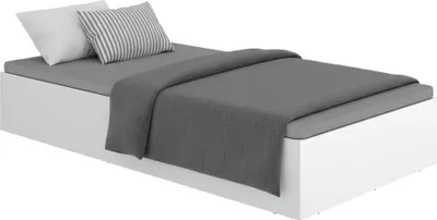 Image de Alamosa - Lit Simple, Blanc, Avec Rangement