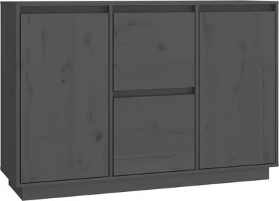 Produktbild von Sideboard Grau 111x34x75 cm Massivholz Kiefer