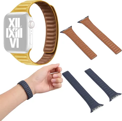 Obrázok produktu pre Pre Apple Watch Series Ultra 1 + 2 49 mm 9 8 7 45 mm / 6 SE 5 4 44 mm / 3 2 1 42 mm remienok hodiniek žltý