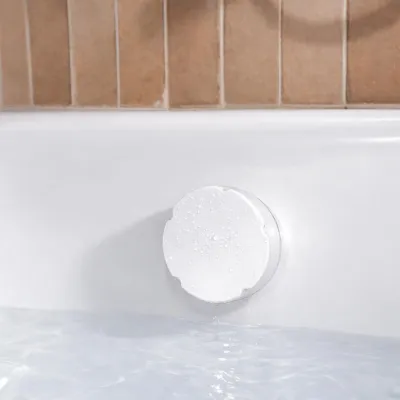 Image de Vidage de Baignoire 50 mm Finition Blanc Brillant avec Trop-plein
