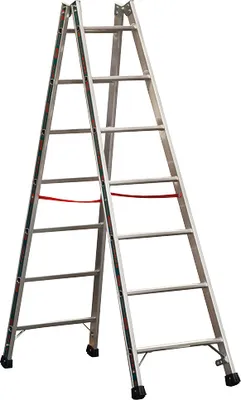 Produktbild von Alu-Sprossen Stehleiter Mod. S305 - Sprossenanzahl: 2 x 7, Länge: 2,10 m
