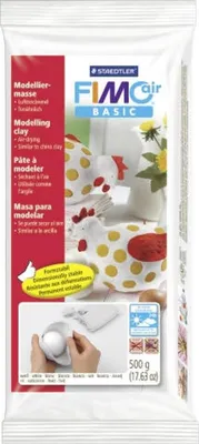 Produktbild von FIMO, Modelliermasse, Knete air basic weiss 500g