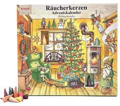Produktbild von Adventskalender 24 Räucherkerzen Weihnachtsdüfte Geschenkset Geschenklädchen