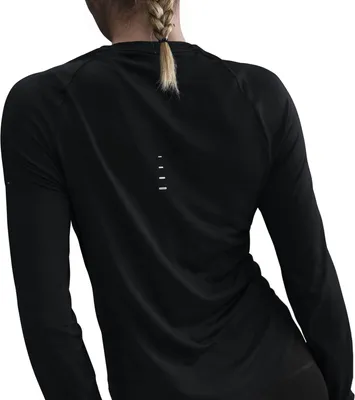 Produktbild von Nike W Nk Swift Df Uv Ls Crw Black/White Black/White L