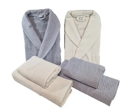 Produktbild von Bademantel Set 6 tlg. Frottee