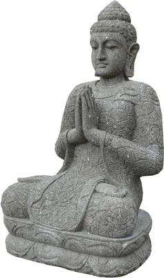 Produktbild von Stonox Buddha Figur Mango Naturstein Gebetshaltung 56x55x100 cm