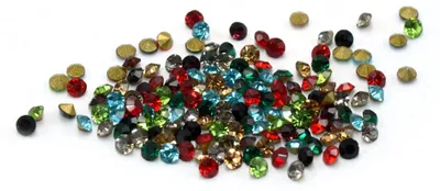 Produktbild von Vintageparts Strasssteine Chaton Farbmix 1,8-1,9mm, 100 Stück