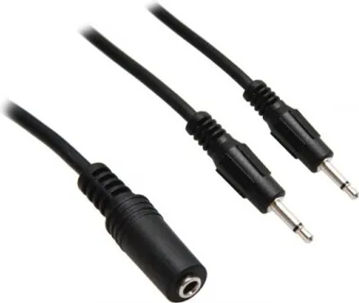 Produktbild von 2x 3,5mm mono auf 3,5mm stereo Kupplung, Kabel