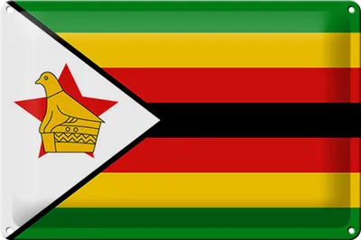 Produktbild von Blechschild Flagge Simbabwe 30x20cm Flag of Zimbabwe