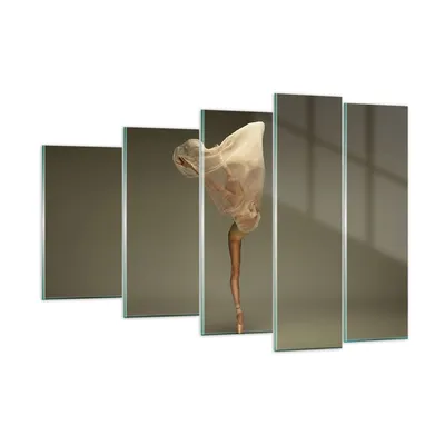 Produktbild von Bilder auf glas - 5 Teile - Ballerina Figur Tanzen - 150x100cm - Glasbilder - Wandbilder - Bilder - zum Aufhängen bereit - Wanddekoration aus Glas - Glas Bilder - Wandbild auf Glas - GEG150x100-4715