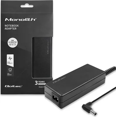 Produktbild von Qoltec 51775, Monitor, 220 - 240 V, 50/60 Hz, 40 W, 19 V, 2,1 A