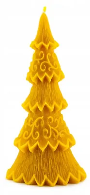 Produktbild von Łysoń Kleine dekorative Bienenwachskerze Weihnachtsbaum