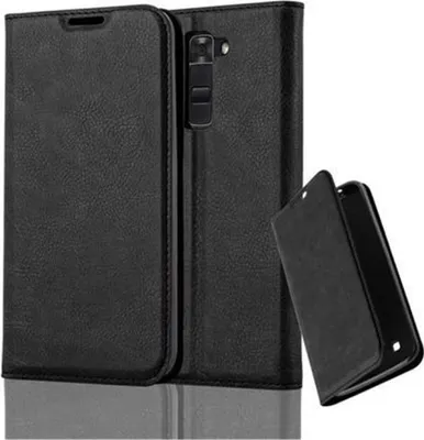 Produktbild von Cadorabo Hülle für LG K7 2017 Schutz Hülle in Schwarz Handyhülle Etui Case Cover Magnetverschluss