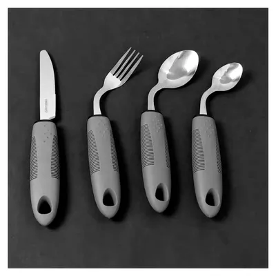 Produktbild von Ergonomisches Besteckset, 4-teilig für Senioren und Menschen mit Behinderungen