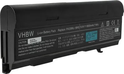 Produktbild von vhbw Akku Ersatz für Toshiba PABAS077 für Notebook (6600 mAh, 10,8 V, Li-Ion)