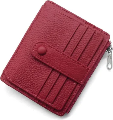 Immagine prodotto di REETEE RFID protezione signore uomini portafoglio vera pelle porta carte di credito Vino