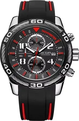 Image de Montre MEGIR LA-38554 - Sportive Noir/Argent KP38554