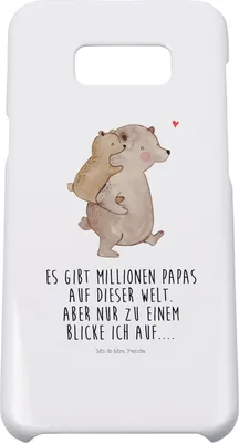 Produktbild von Mr. & Mrs. Panda Samsung Galaxy S8 plus Handyhülle  Papa Bär - Weiß - Geschenk, Hülle, Vatertag, Handy, Geburtstag, Cover, Muttertag, Case