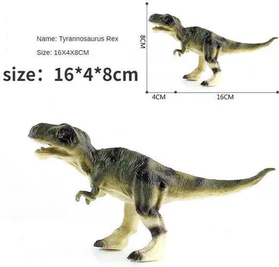 Produktbild von Dinosaurier Figur T-Rex Dino Hartplastik Actionfigur 16cm Tyrannosaurus