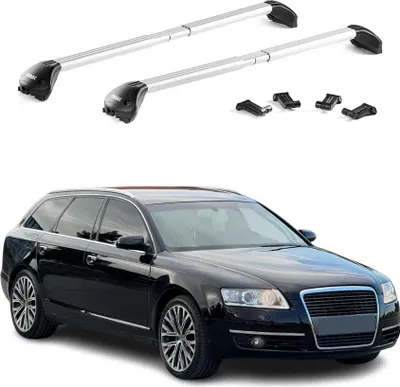Image de Barres de toit transversales pour Audi A6 Break 2005-2025 Alu Gris 2x ABE