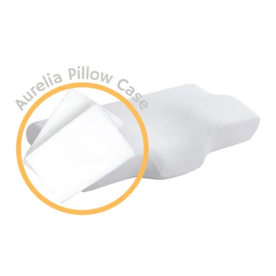 Produktbild von Ersatzbezug für ergonomisches Kissen 50x30x11 cm – waschbarer Kissenbezug mit Reißverschluss, atmungsaktiv, AureliaPillow