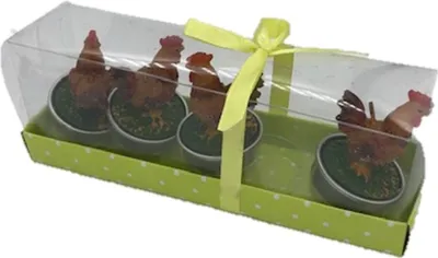 Produktbild von Hühner Teelichter Set in Box Teelicht Huhn