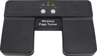 Obrázek produktu pro Luocute Bezdrátový Page Turner Pedal, technologie Buletooth 5.0 Protiskluzový design Dobíjecí přenosný hudební Page Turner, vhodný pro klavír kytaru Tablet Smartphone