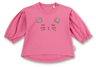 Produktbild von Sanetta Kidswear Mädchen-Langarmshirt pink Katze 74