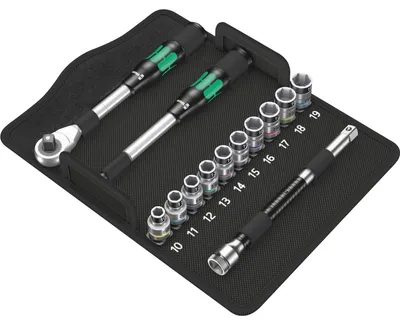 Productafbeelding van Wera - 8006 SC 1 Zyklop hybride ringsleutelset, 1/2"-aandrijving, metrisch, 13-delig; 5004090001