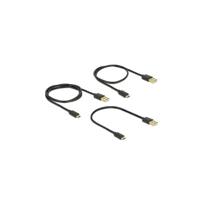 Produktbild von Daten- und Schnellladekabel USB 2.0 Typ-A Stecker > USB 2.0 Typ Micro-B Stecker 3 Stück Set schwarz