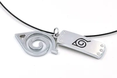 Produktbild von Naruto-Halskette mit Konoha- und Anti-Konoha-Anhängern