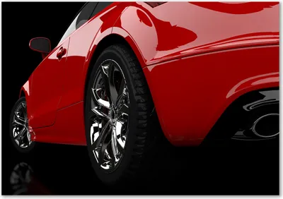 Produktbild von Tulup® Glas-Bild - 100 x 70 - Wandbild aus Glas - Wandkunst - Wandbild hinter gehärtetem Sicherheitsglas - Fahrzeuge - Rotes Auto - Rot