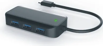 Produktbild von M-Cab USB-C 3.1 HUB - 3xUSB-A, 1xUSB-C, USB 3.2 Gen 1 (3.1 Gen 1) Type-C, USB 3.2 Gen 1 (3.1 Gen 1) Type-A, 5000 Mbit/s, Schwarz