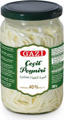 Obrázek produktu pro Gazi oškubaný sýr 2x 380g nakládaná sklenice 40% tuku v sušině Cecil Peyniri plátky