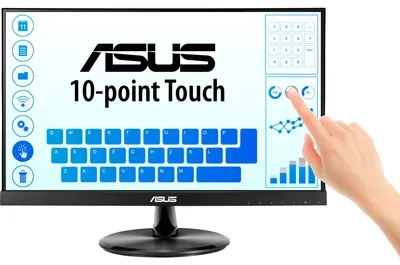 Produktbild von ASUS VT229H, 54,6 cm (21.5"), 1920 x 1080 Pixel, Full HD, LED, 5 ms, Schwarz