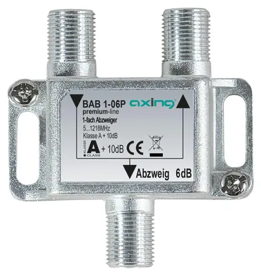 Immagine prodotto di AXING single tap 6dB BAB 1-06P 5-1218MHz accoppiato a hum Kl.A+ Vodafon