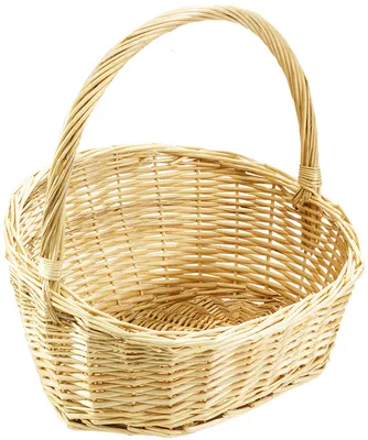 Produktbild von Kobolo Geschenkkorb - Präsentkorb - Henkelkorb - Korb aus geflochtener Weide - Gr3 49x40x14/44 cm