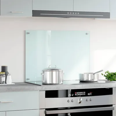 Produktbild von vidaXL Kuchynský backsplash biely 70x50 cm Tvrdené sklo