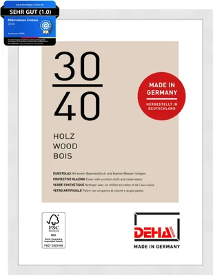 Produktbild von DEHA Design Holz Bilderrahmen Fontana, 30x40 cm, Weiß