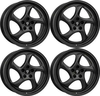 Produktbild von MB Design Felgen TURBO 9.0Jx19 ET 42 5x112 Diamant Schwarz 4-TU9019425RZ-BP1 kompatibel mit Audi A3 A6 A8 Q2 Q3 RS3 S3 TT