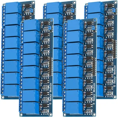 Immagine prodotto di Modulo a relè 8 canali AZ-Delivery, 5V, con optoaccoppiatori e trigger a basso livello, compatibile con Arduino e Raspberry Pi, confezione da 5